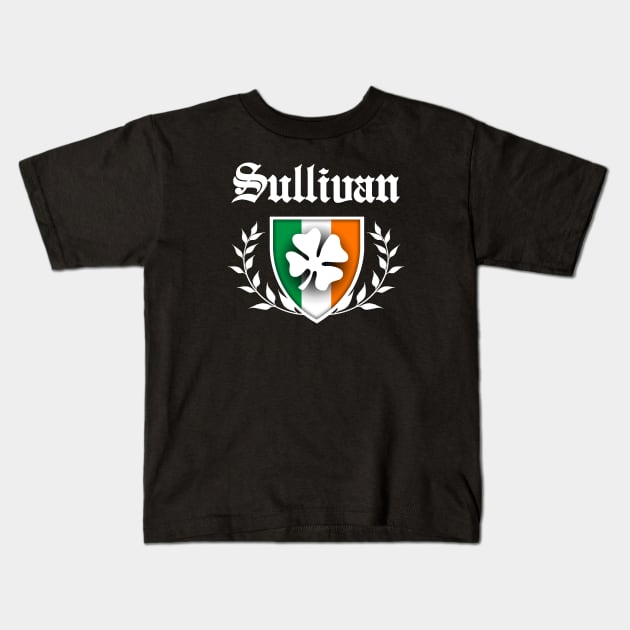 Sullivan Shamrock Crest Kids T-Shirt by robotface